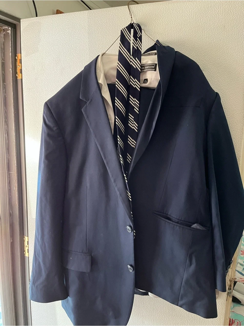 Saddlebred Dark Navy Men's Two-Button Suit Jacket